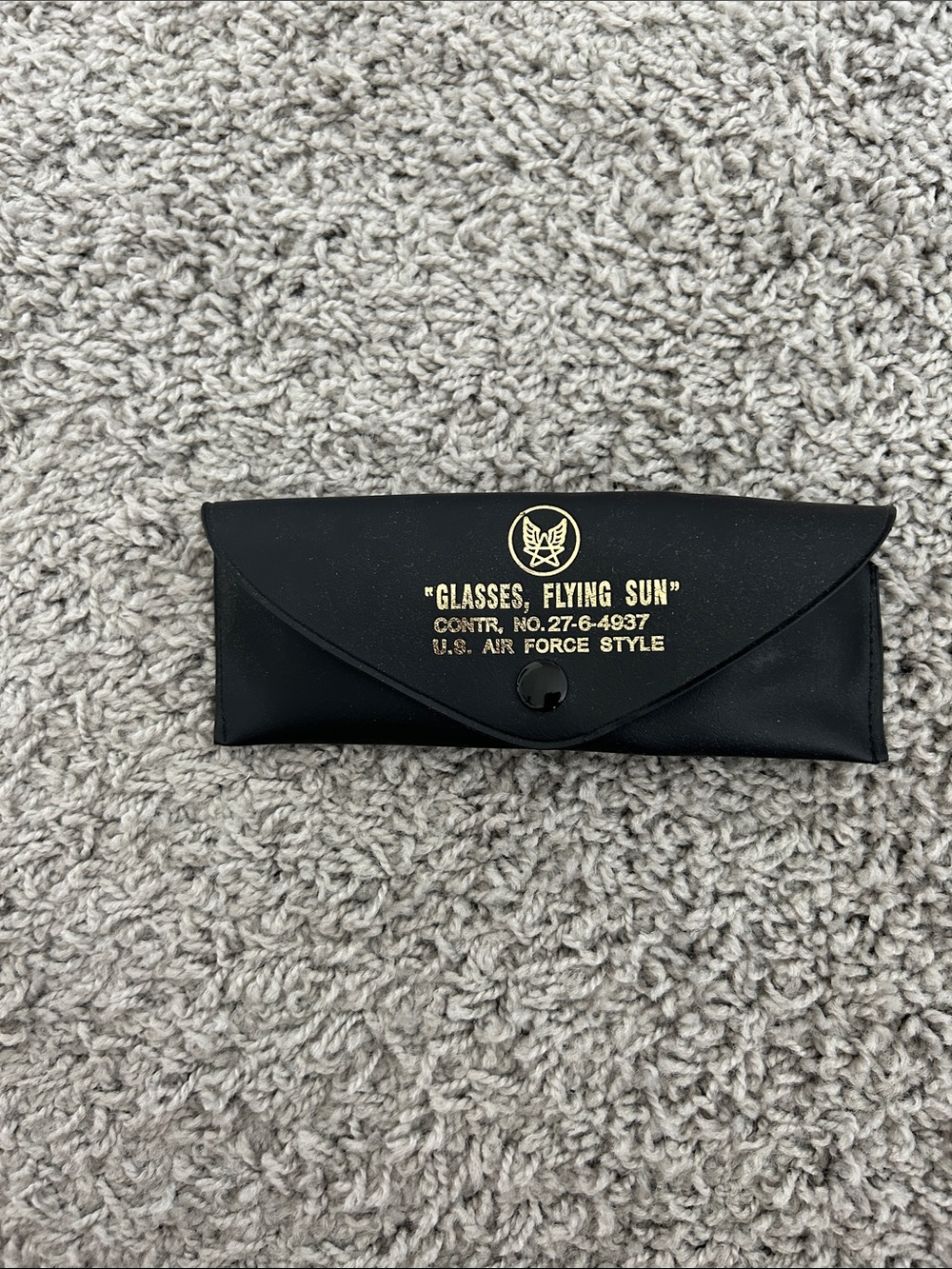 “Glasses, Flying Sun” Black Sunglasses Case